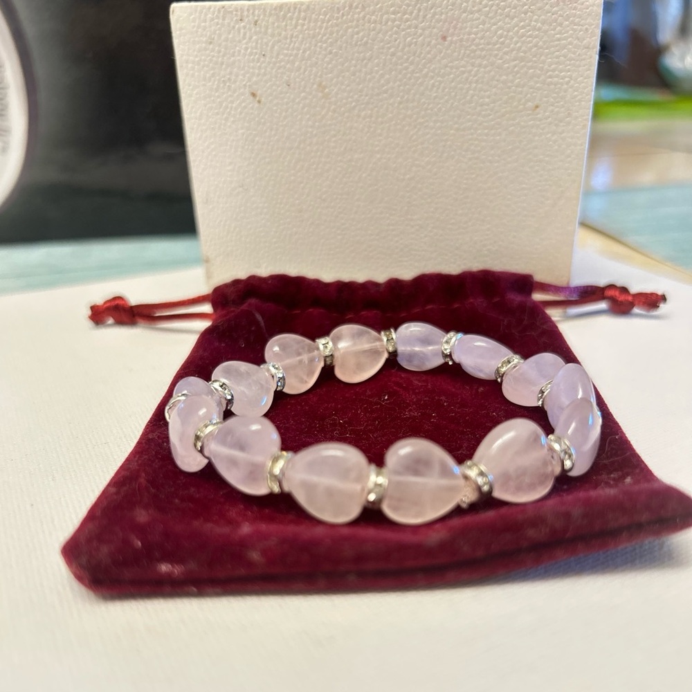 Quartz Heart Bracelet